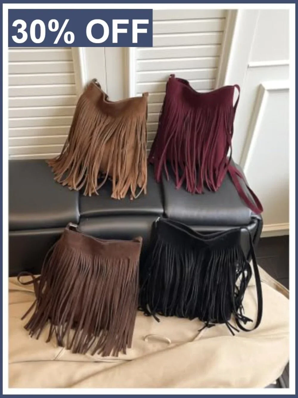 Y2K Suede Hobo Shoulder Bag Women Vegan Leather Clutch Purse Retro